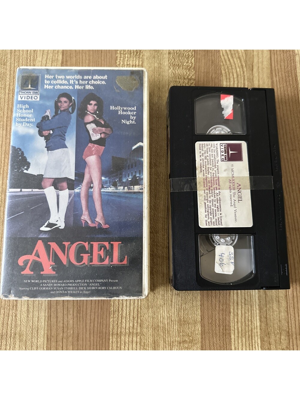 Angel VHS 1984 Thorn EMI Video Clamshell Donna Wilkes Cult Exploitation Horror